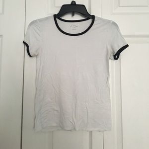 White Tee with Black Detailing